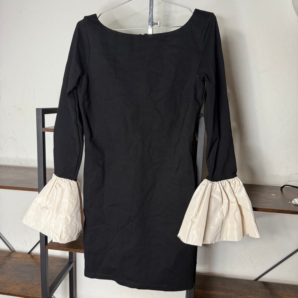 STAUD Hawthorne Taffeta-Trimmed Dress New M